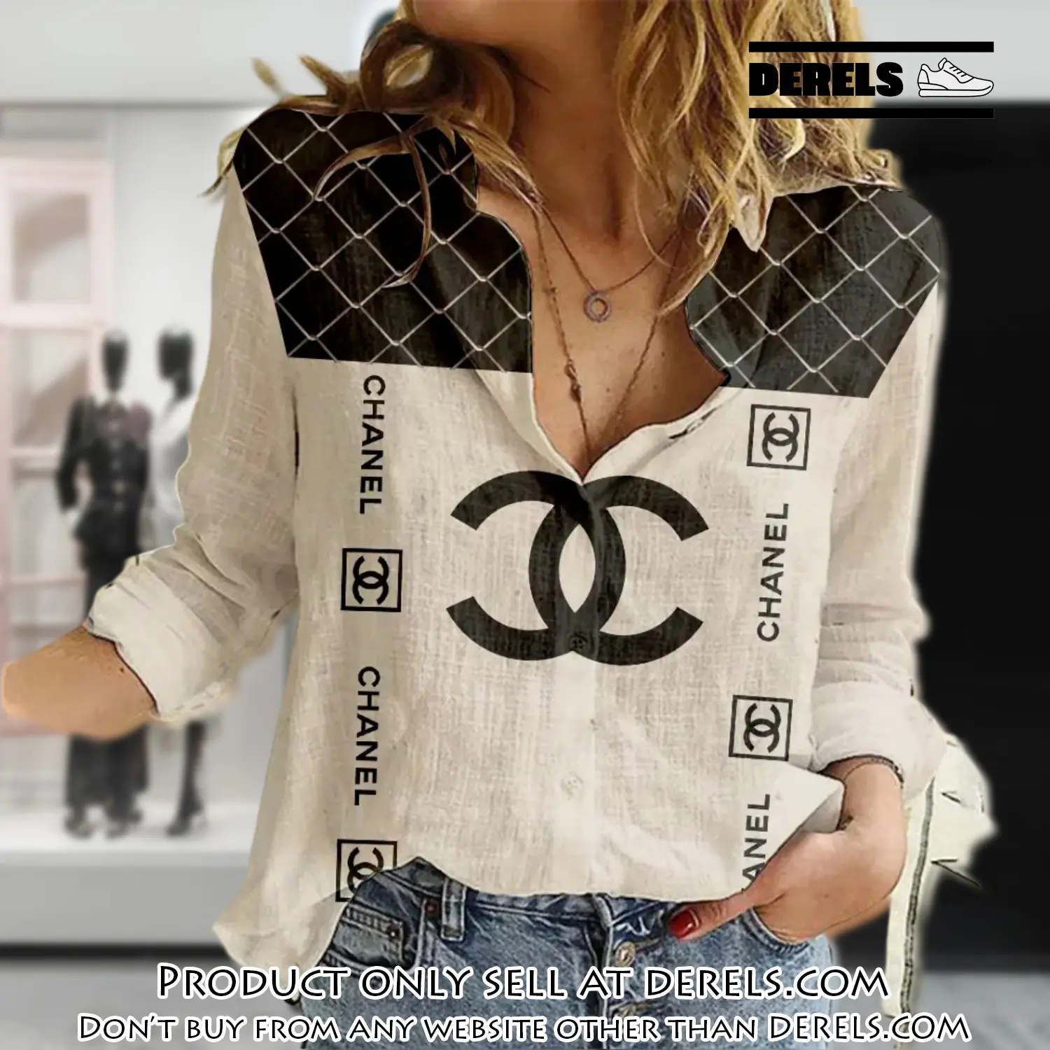Chanel luxury women casual shirt linen shirt wcs1022 dr2812093